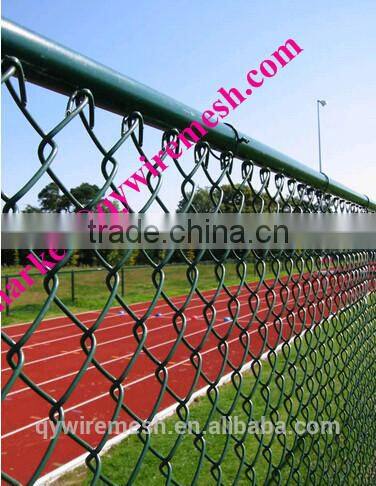 garden use pvc coated galvanized green vinyl coated chain link fence/temporary chain link fence