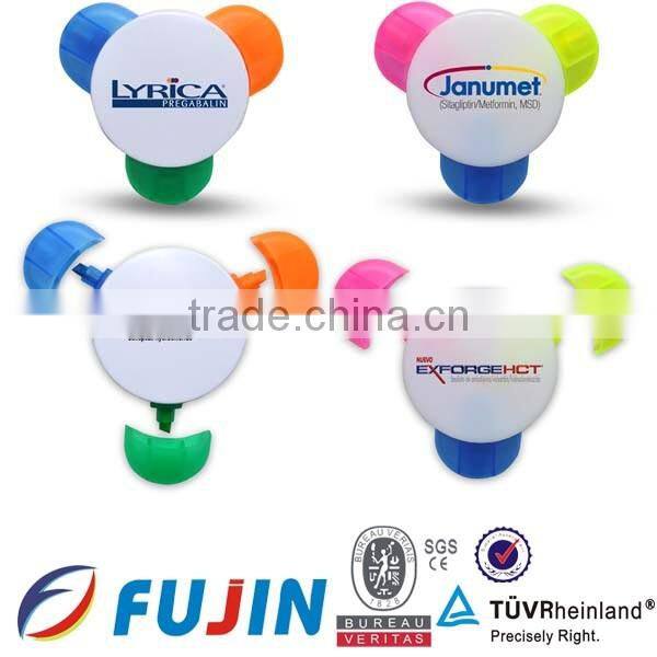 Sonw shape palm shape hot stationery highlighter pens many colors fluorescent marker pen for Children/Highlighter marker