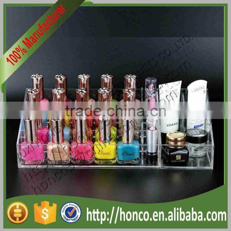 Cheapest Clear Colour 4 Tiers Cosmetics Nail Polish Acrylic Display Stand Rack