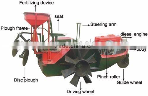 rice farming boat tractor, rice paddy tractor