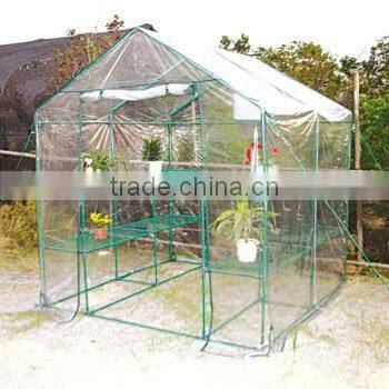 Transparent walk in garden used greenhouses for vegetables
