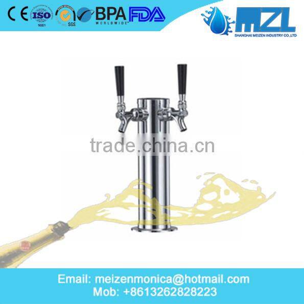 China supplier U shape diffrent ways brass draft Beer Tower dispenser with good quality