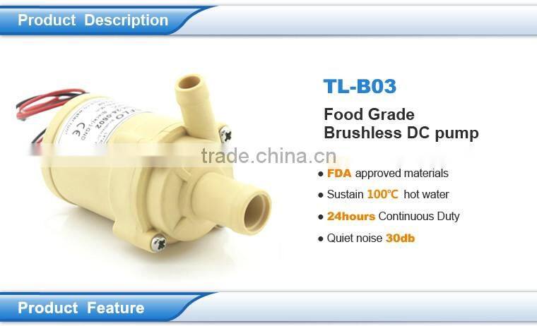 100 Celsius centrifugal FDA food grade machine dc 12v pump