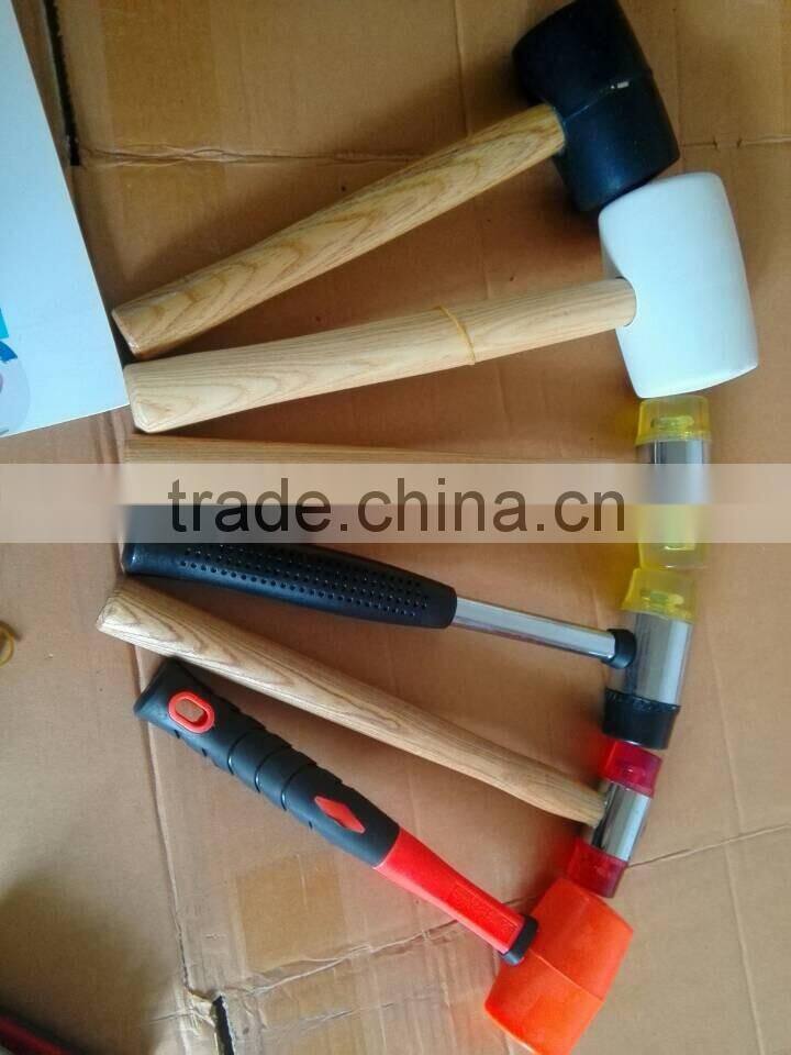 yellow fiberglass handle hammer plastic hammer rotatable plastic hammer