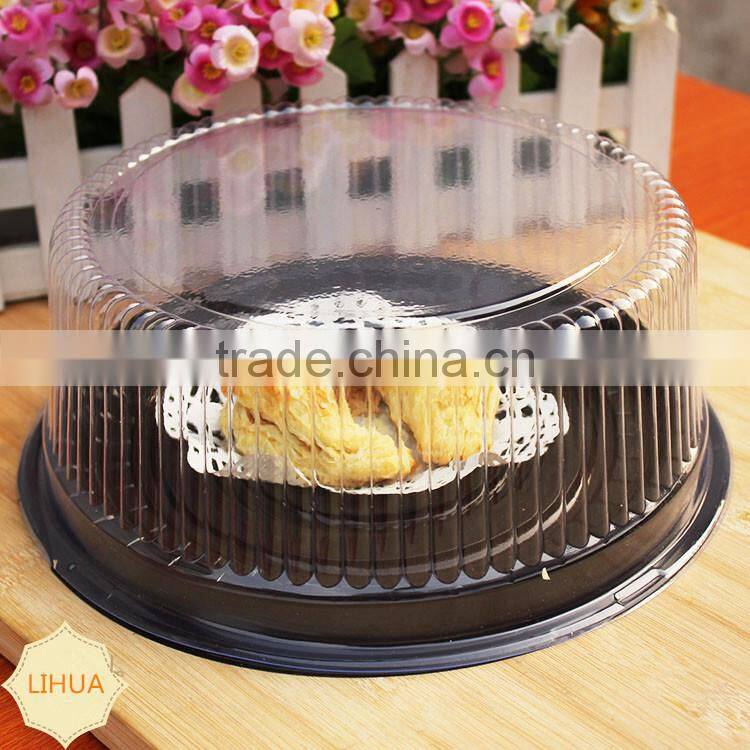 clear disposable plastic cake container box accept custom