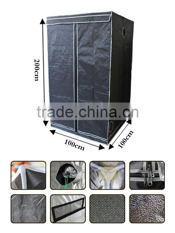 3.3'x3.3'x6.5' (100x100x200) Grow Tent Hydroponics Mylar Grow Tent