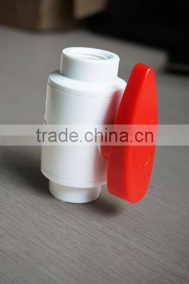 2015 new design PVC thread 3pc ball valve