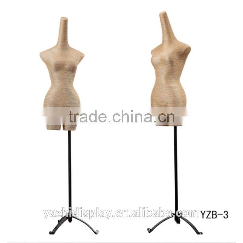 Fiberglass covered with Hemp Rope half body torso female mannequin