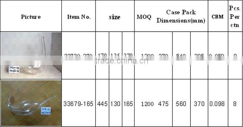 mouth blown fancy clear czech style bar set red wine decanter