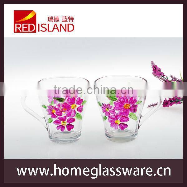 glass works supply hand painted glass cup beer glass beer mug