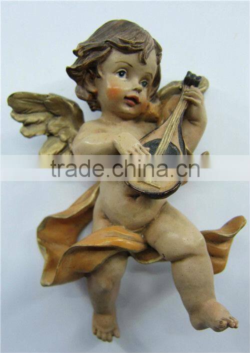 Resin male angel sculpture for decoration