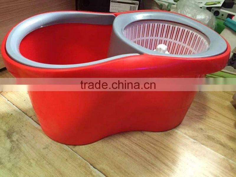 Telescopic Stainless Steel Rolling Magic Spin Mop plus Bucket 2 Replace Mop Heads