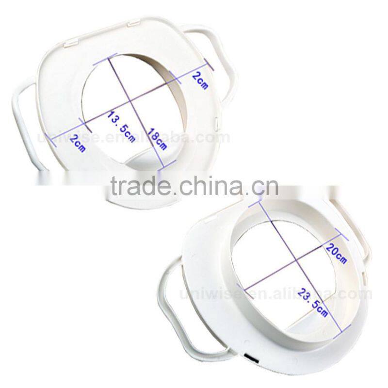 PVC baby toilet potty seat cover,baby/kids/child's toilet/potty training seat with handles,soft baby toilet seat