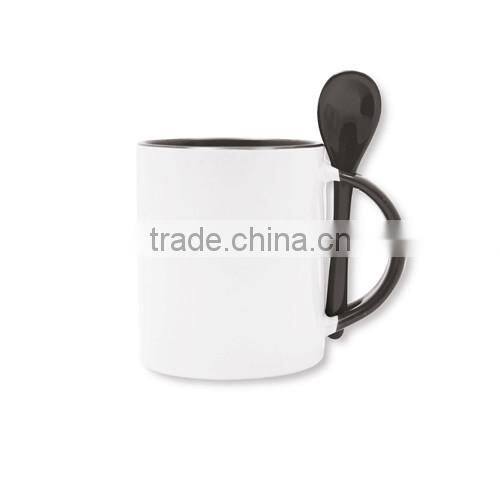 ceramic mug with spoon for sublimation printing