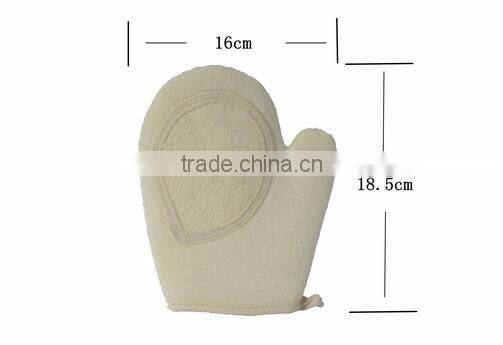 cy297 Naturals Exfoliating Deep Cleansing Double-sided Loofah Pads Glove Luffa Fibres Sponge Scrubber Brush For Shower