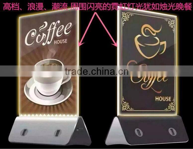 Desktop private mode mobile power bank neon photo album multi-functional power bank factory direct