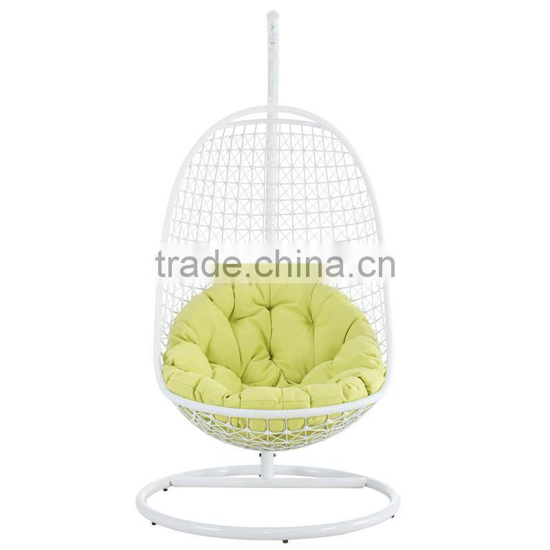 Outdoor indoor swing hanging chair with stand patio swing chair