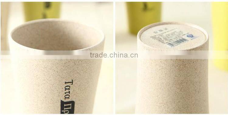 New design natural Environmental protection wheat biodegradable cups for brushing teeth