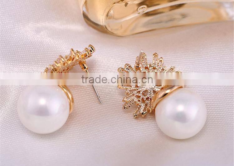 Wholesale Stock Small Order Fashion Women Competitive Pearl Earrings