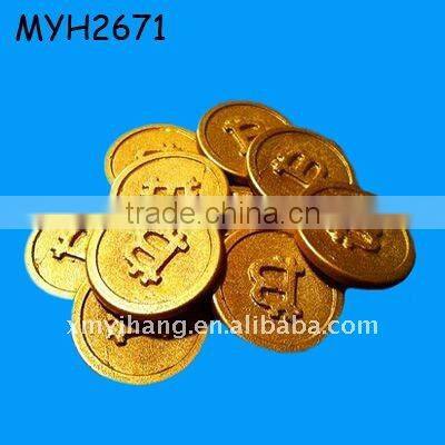 resin hand painted dragon gold power coin