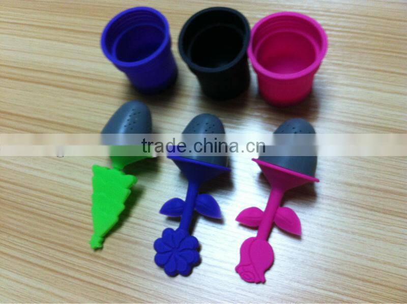 Diffuser Strainer Silicone Flower Pot Tea Leaf Infuser