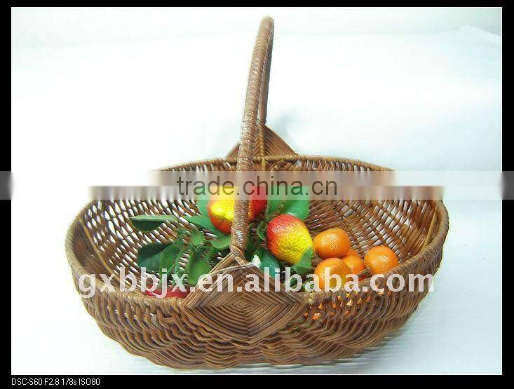 Egg shaped awn iron frame storage hanging flower basket wholesale