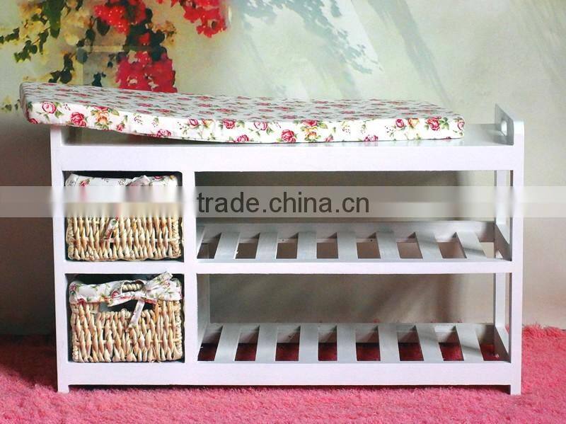 Wooden chair shoe racks for home