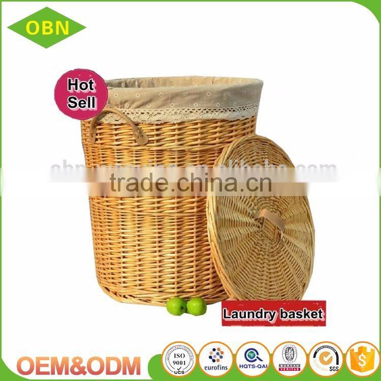 Countryside Style Hotel Rattan Laundry Basket with Lids