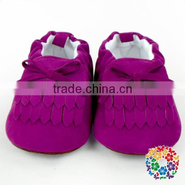 Baby Boys And Girls Tassel Bow Soft Suede Moccasin Handmade Girls Shoe