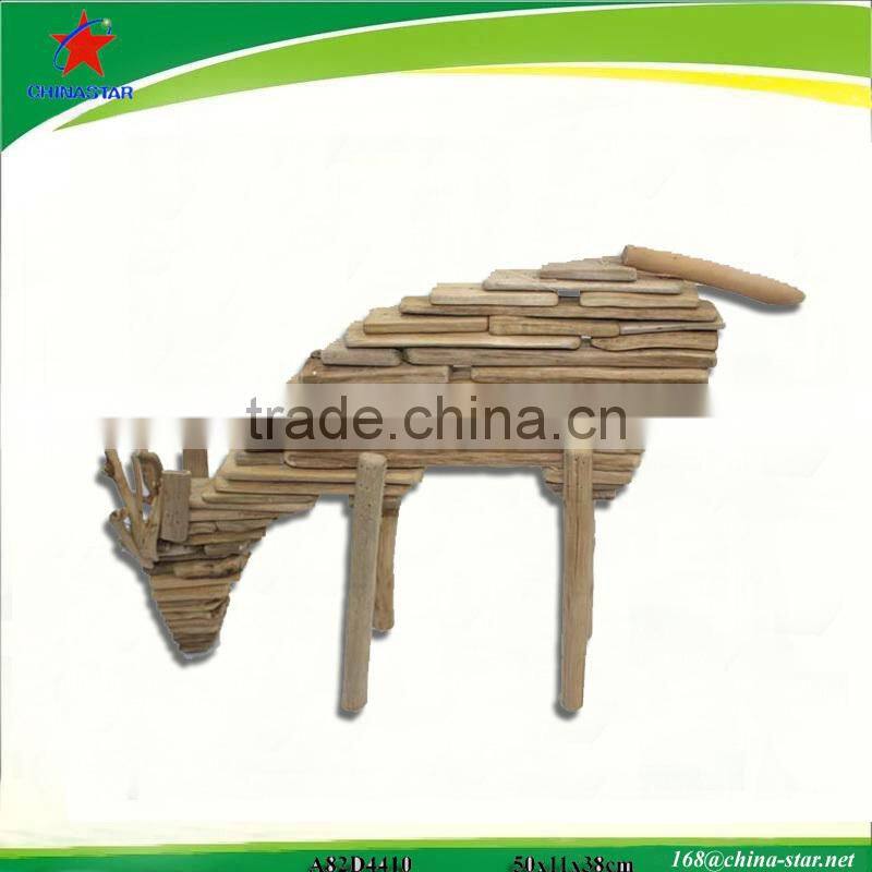 sitting wooden christmas deer decorations