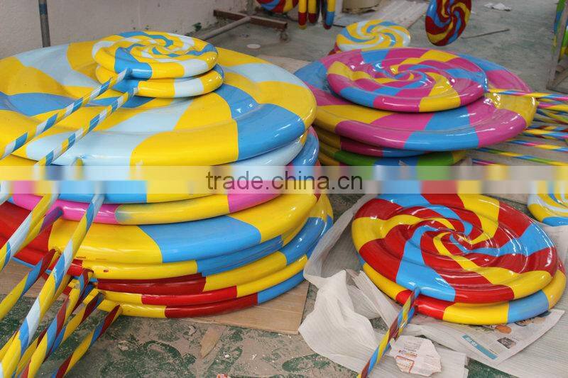 Outdoor fiberglass lollipop decoration