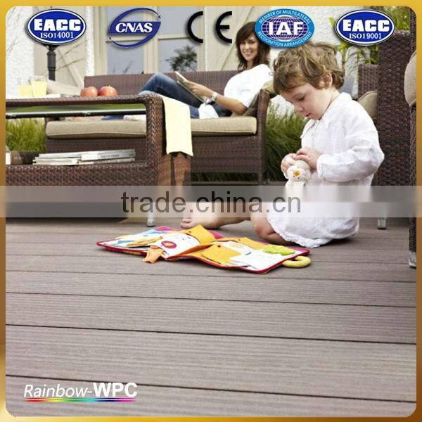 Factory price anti-slip outdoor exterior wpc decking/water proof wood flooring
