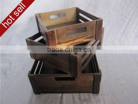 gift pine wooden crate wood fruit vegetable box