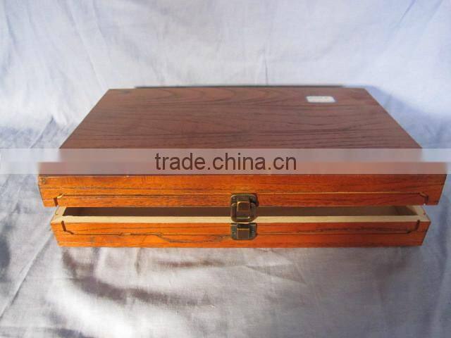 wooden box with antique latch