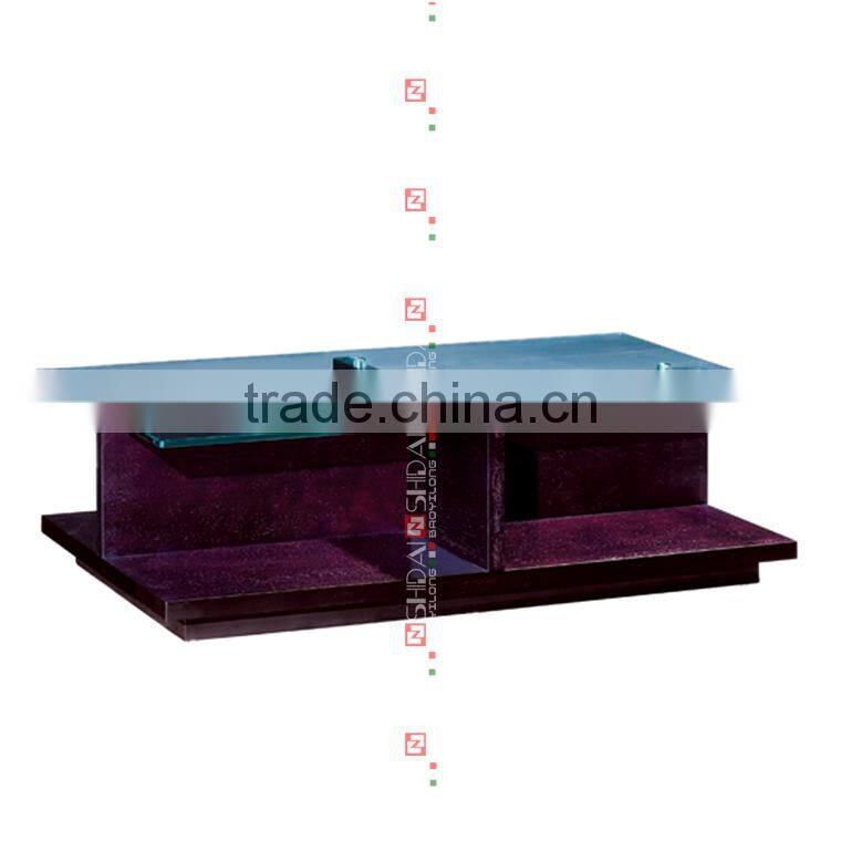 dolphins glass coffee table, wood and glass coffee table, cheap glass coffee table TA62