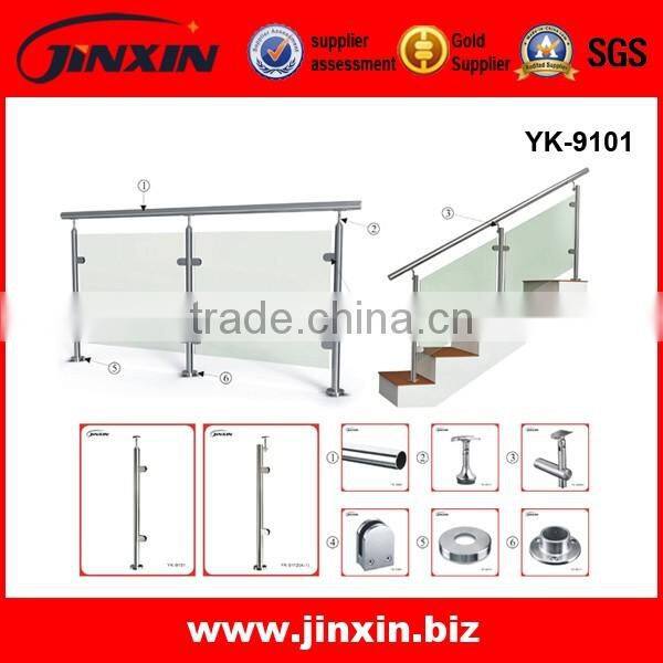 6-12mm Clear Tempered Glass For Stainless Steel Railing