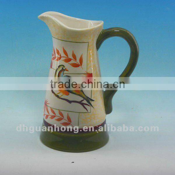 USA hot sale huge ivory DeHua ceramic pitcher with handle