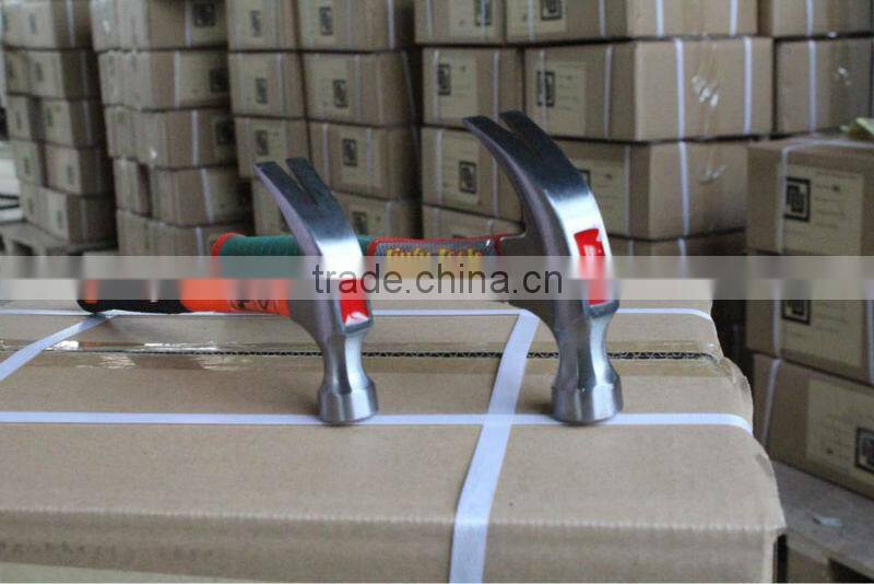 British/American claw hammers with hictory/plastic-coating/steel/wooden handle&one piece roofing hammer