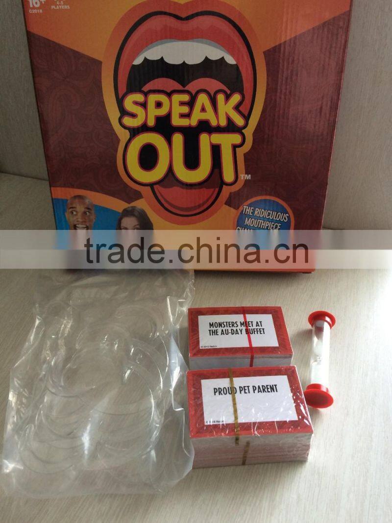 2016 wholesale best family board game Speak Out Game