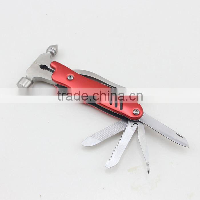 Red Multi-function Tool Hammer Drill Plier 7 in 1 Multi Hammer