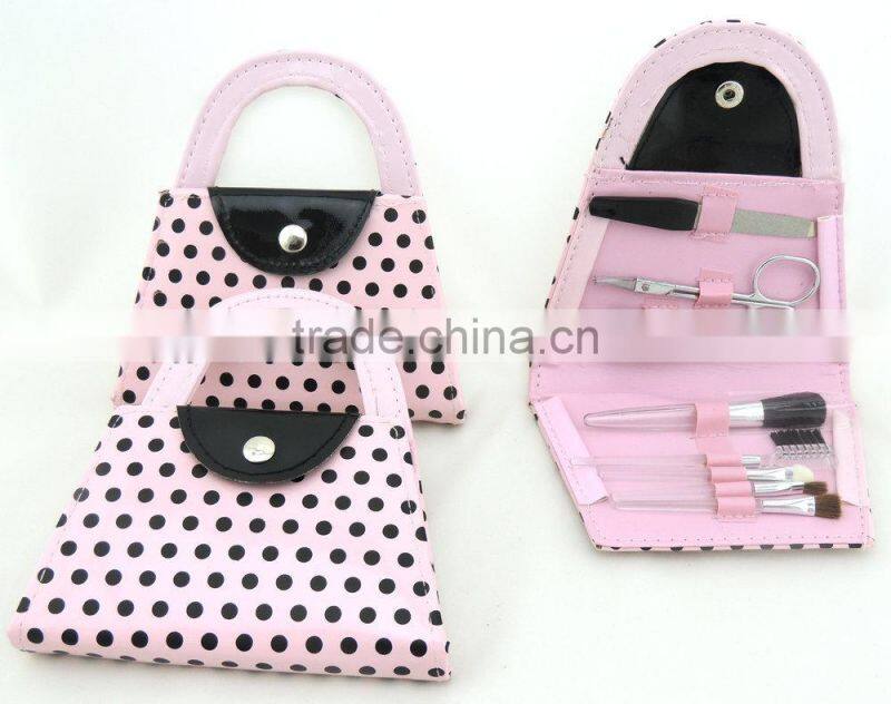 Smart 7pcs stainless steel manicure tool set with PU wallet