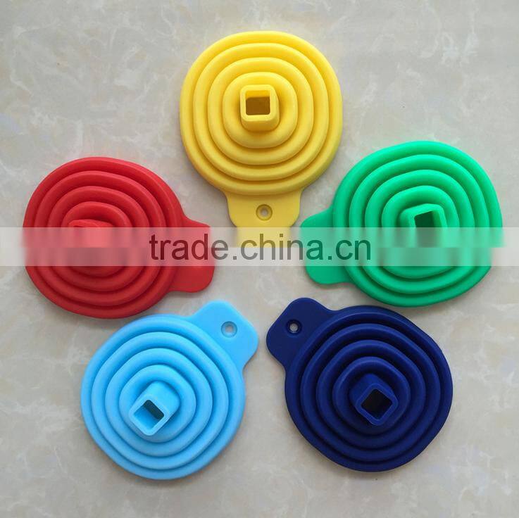 100% food grade collapsible silicone funnel Foldable Funnel