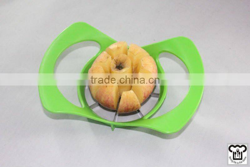 Colorful apple cutter w/stainless steel blade