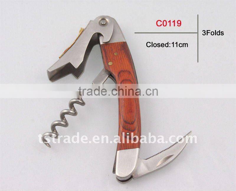 2014 Wine multi function keychain bottle opener stainless steel durable fashion C0118
