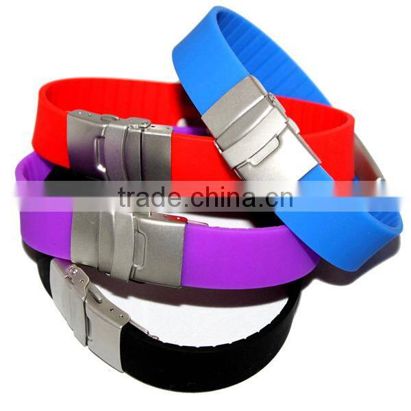 FDA Approved Top OEM 12 Colors Wide Silicone Medical QR Code Bracelet