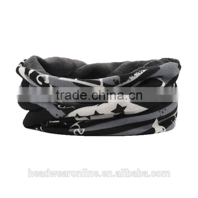 Printed Plush Winter Skull Beanie Hat For Man
