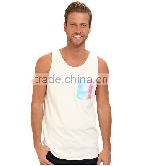 Custom Mens Sports Cotton Wholesale Plain White Tank Top