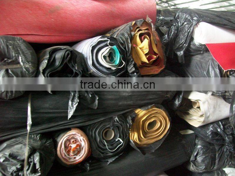 PVC artificial leather stocklots for sofa and furniture usage