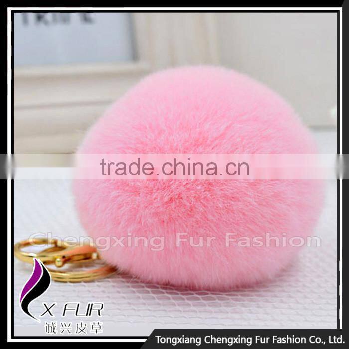 CX-R-09 Genuine Rex Rabbit Fur Promotion Keychain