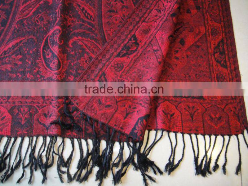 Fashion top sold wholesale factory rayon jacquard scarf for ladies
